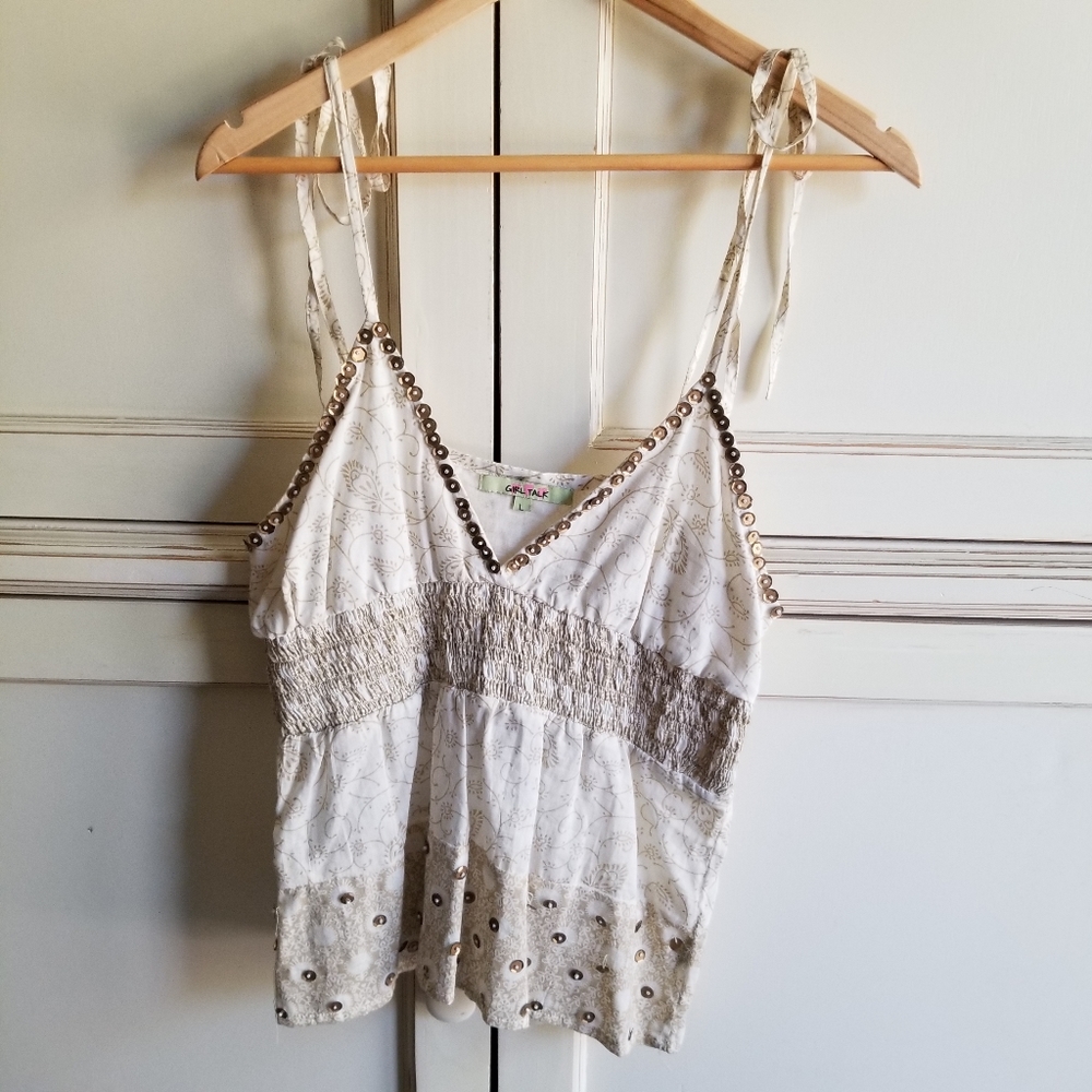 NWOT- Girl Talk Spaghetti Strap Top